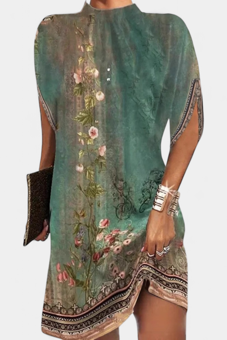 Robe Midi Ena Intemporal com Decote Redondo