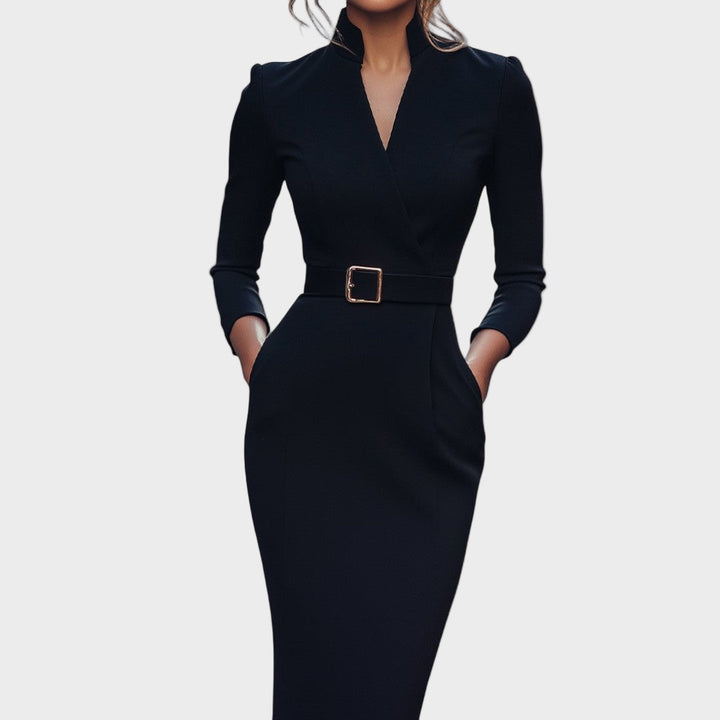 Hanna – Vestido de gola alta