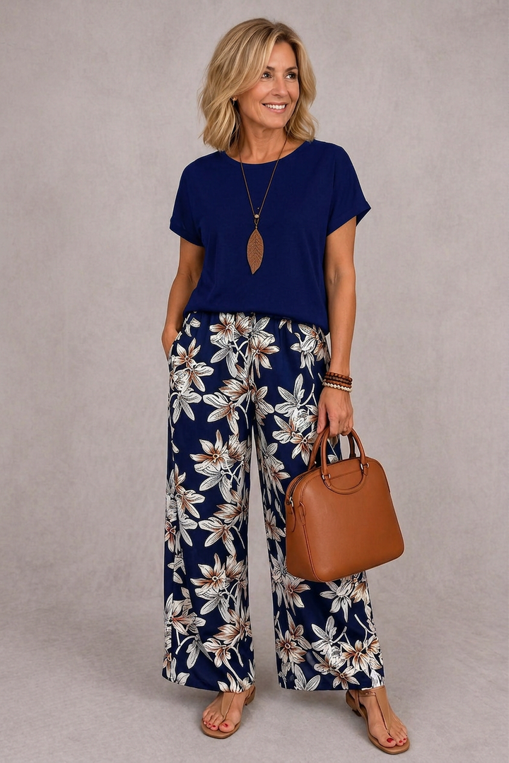 Rosie | Conjunto floral elegante em duas peças