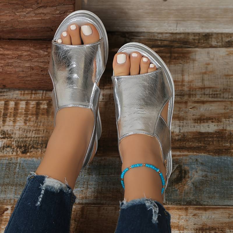 Baylie - Sandálias Estilosas Metálicas