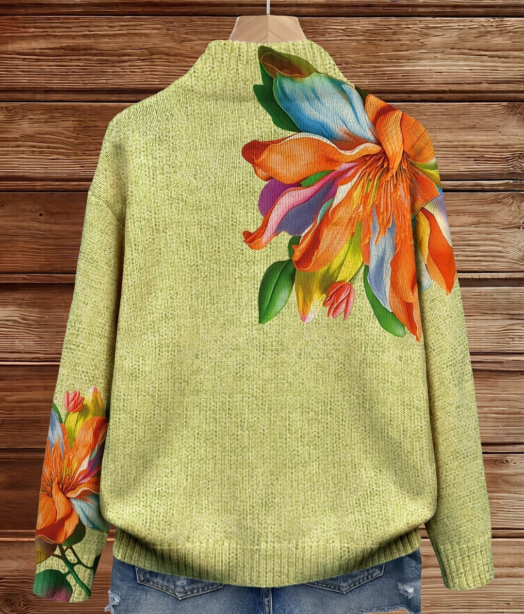 Ophelia | Cardigan zippé em lys tropical